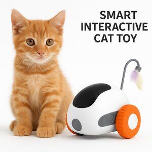 Interactive Cat Toy – Remote Control & Auto Mode | USB Rechargeable | Smart toy